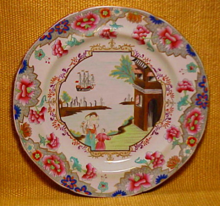Enameled Stone China Plate Spode Pattern No. 3067 "Ship" Sold September ...